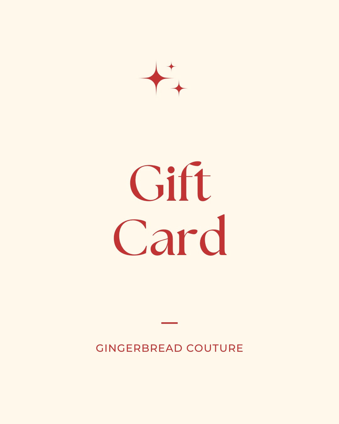 Gingerbread Couture Gift Card