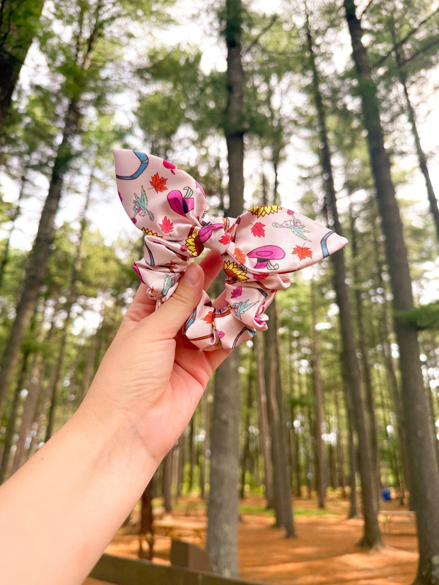Satin Riverbend Bow Scrunchie