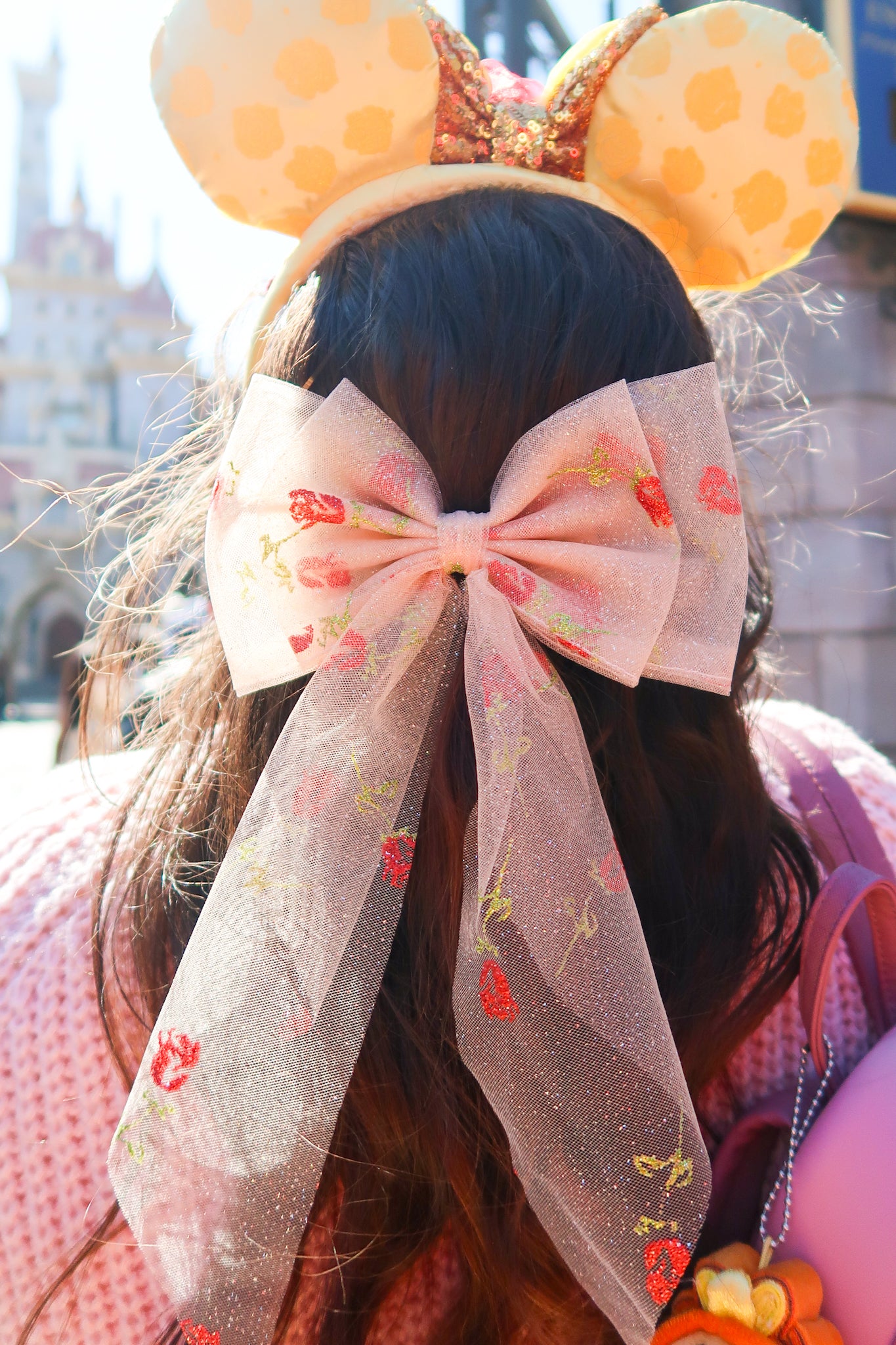Enchanted Rose Tulle Hair Bow