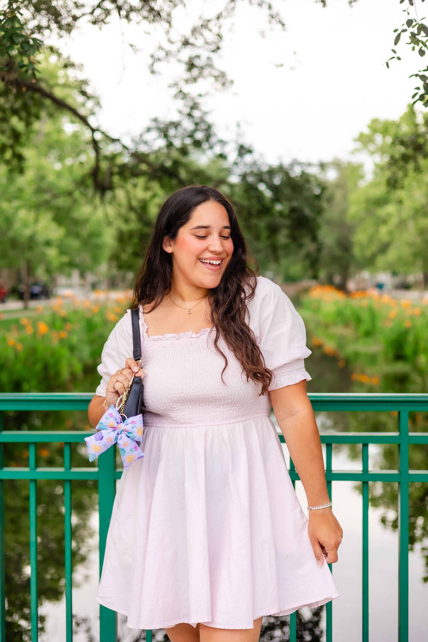 Life Is The Bubbles Bow Bag Charm