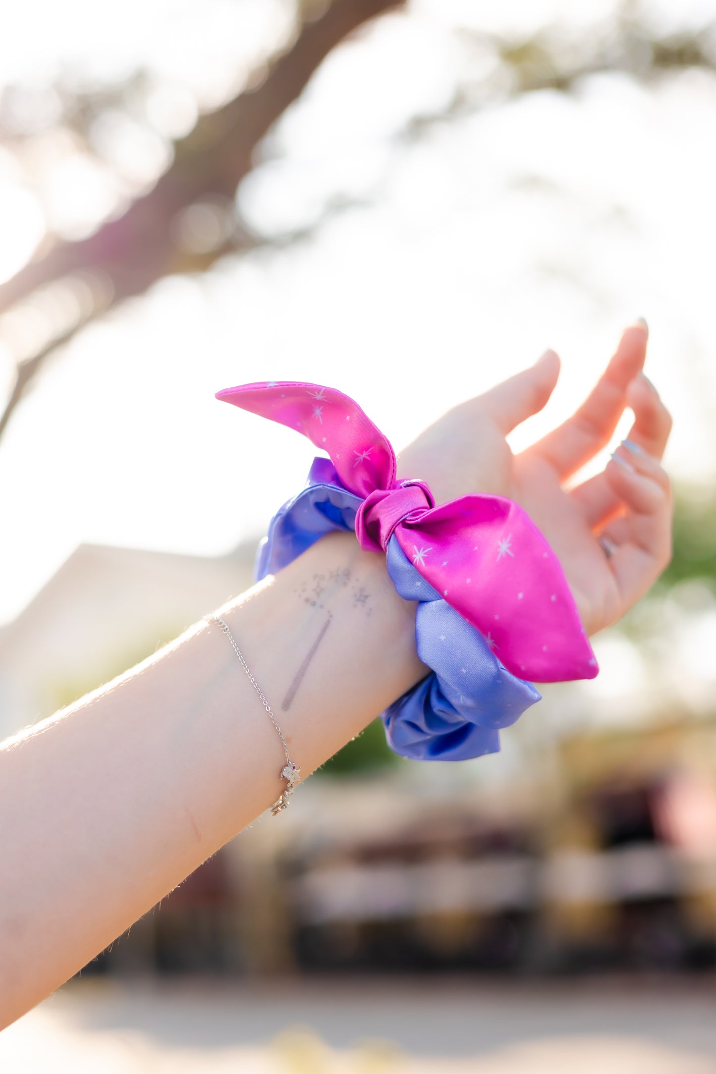 Satin Miracles Take A Little Time Bow Scrunchie