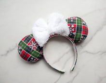 Load image into Gallery viewer, Snowy Plaid Ears
