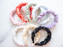 Load image into Gallery viewer, Gold Pixie Dust Scrunchie Headband
