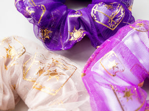Purple Lanterns Tulle Scrunchie