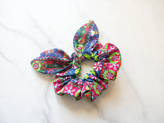 Mean One Sweater Bow Scrunchie