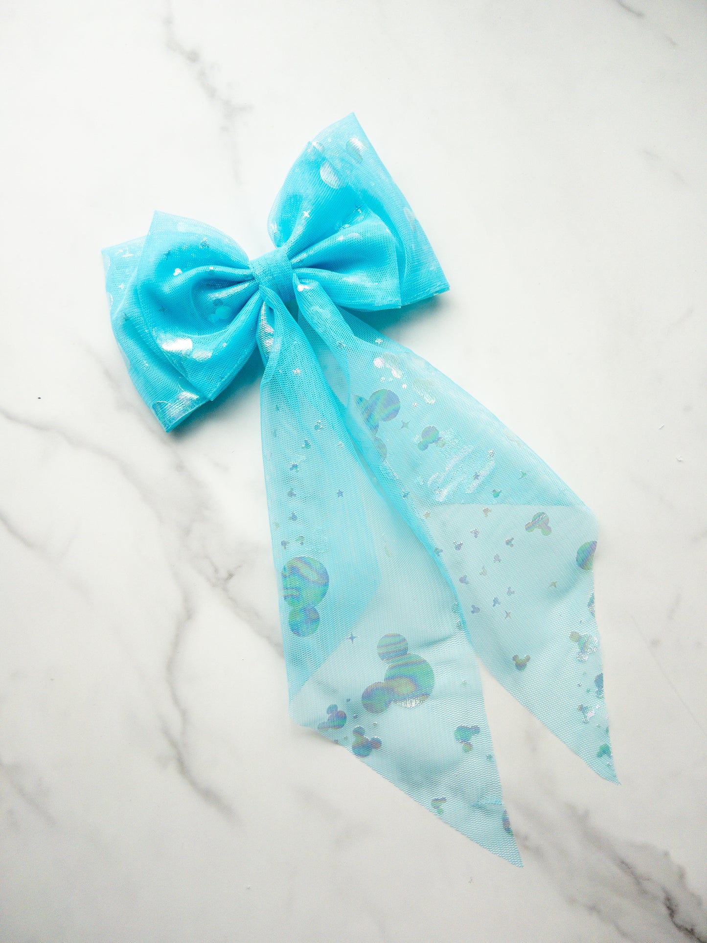 Mousey Tulle Hair Bow