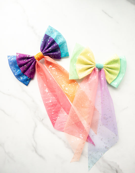 Ombre Tulle Hair Bow
