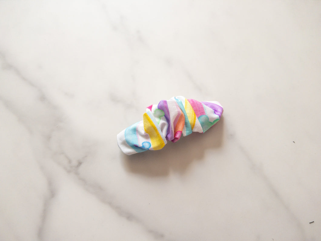 Pastel Stripes Scrunchie Barrette