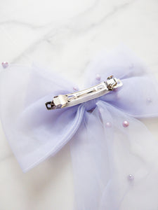 Pearl Tulle Hair Bow