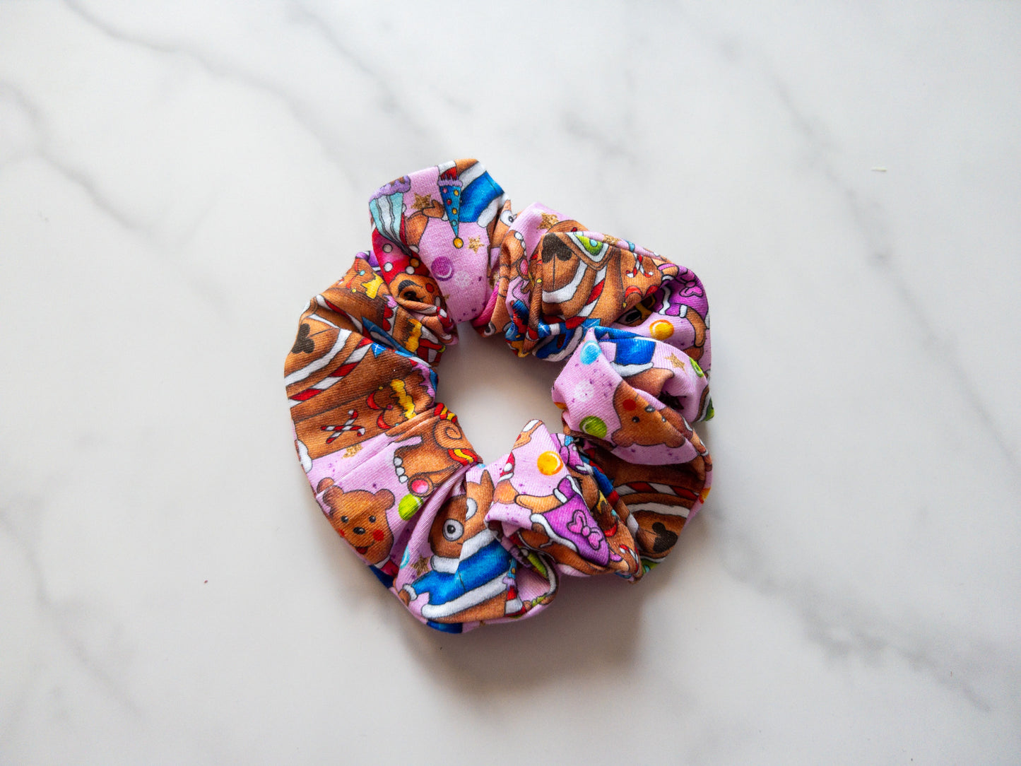 Pink Gingerbread Scrunchie