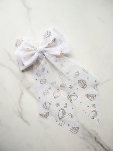 Teacup Tulle Hair Bow